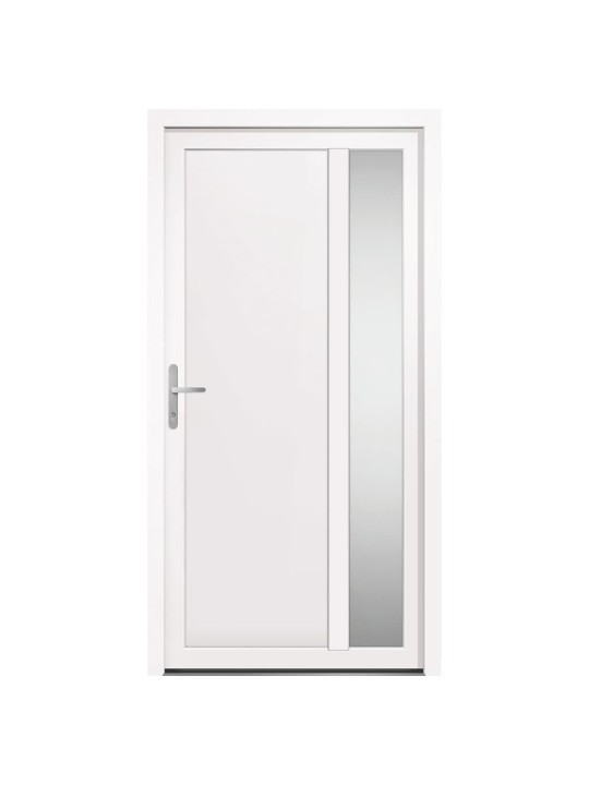 Vchodové dveře bílé 108 x 208 cm pvc