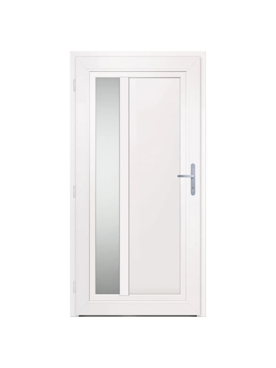 Vchodové dveře bílé 108 x 208 cm pvc