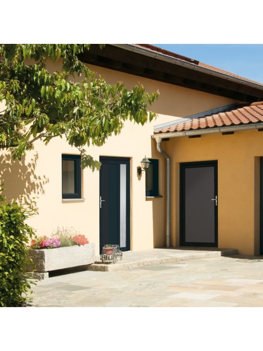Vchodové dveře antracitové 98 x 208 cm pvc