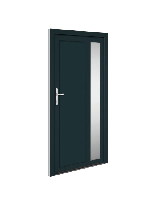 Vchodové dveře antracitové 108 x 208 cm pvc