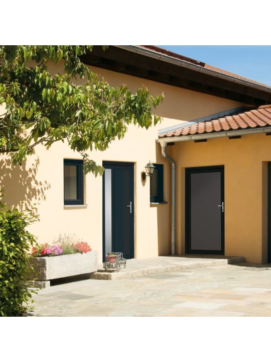 Vchodové dveře antracitové 98 x 200 cm pvc