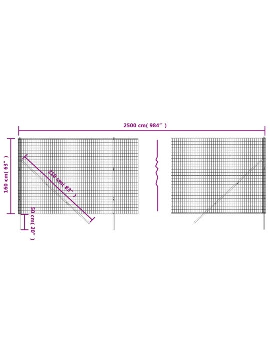 Drátěné pletivo zelené 1,6 x 25 m pozinkovaná ocel