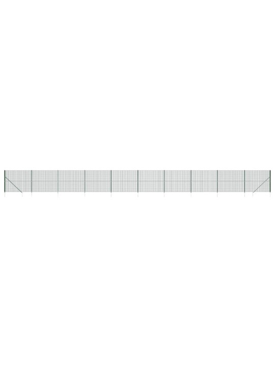 Drátěný plot s kotevními hroty zelený 1,6 x 25 m