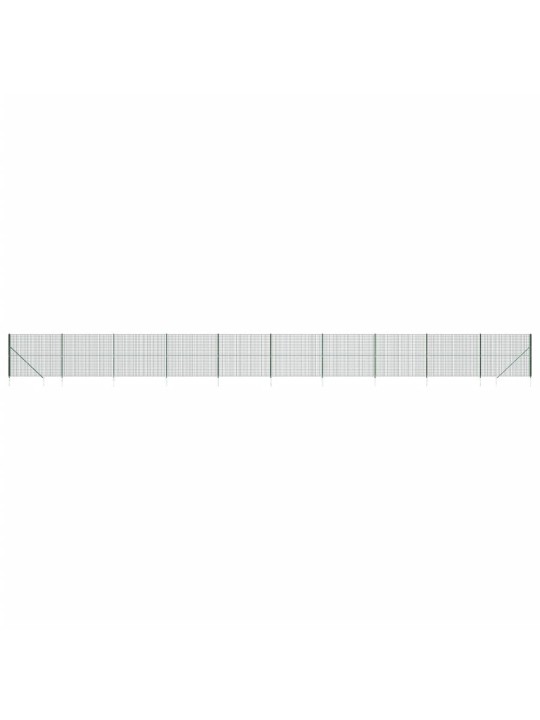 Drátěný plot s kotevními hroty zelený 2,2 x 25 m