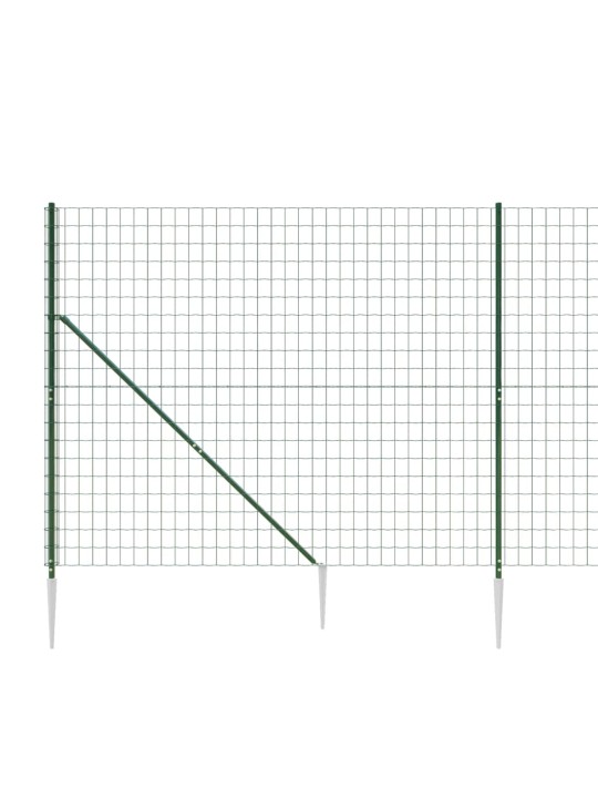 Drátěný plot s kotevními hroty zelený 1,8 x 10 m