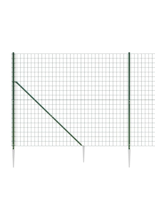 Drátěný plot s kotevními hroty zelený 2 x 10 m