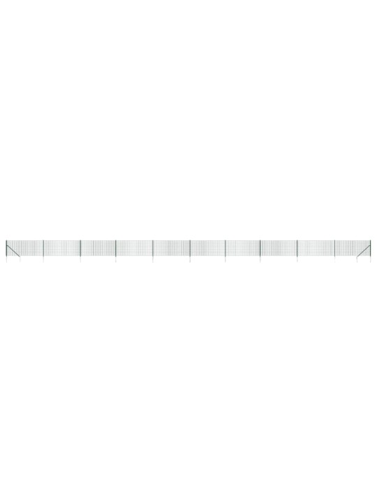 Drátěný plot s kotevními hroty zelený 0,8 x 25 m