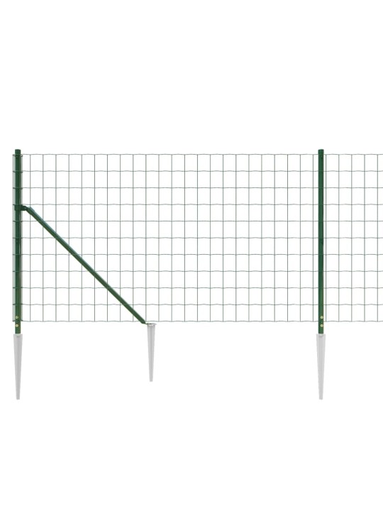 Drátěný plot s kotevními hroty zelený 1 x 25 m