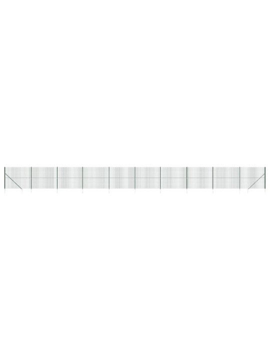 Drátěný plot s kotevními hroty zelený 1,6 x 25 m
