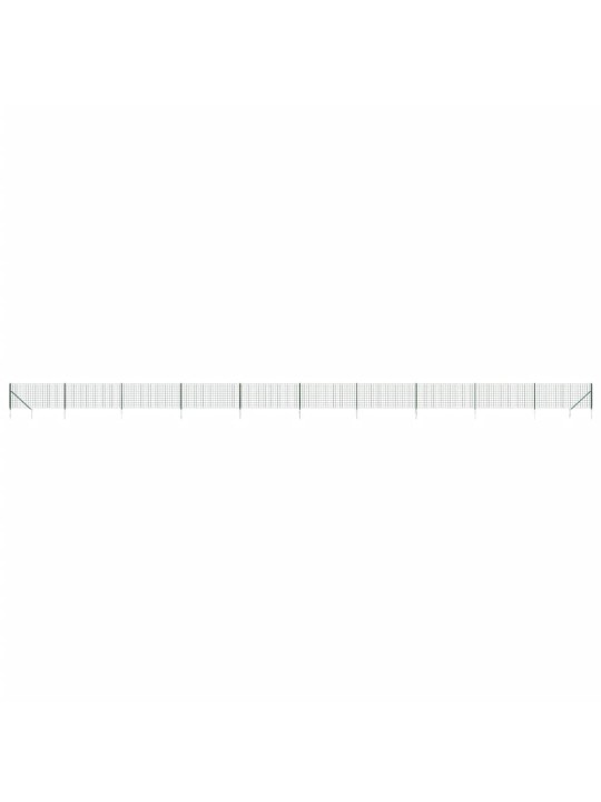 Drátěný plot s kotevními hroty zelený 0,8 x 25 m