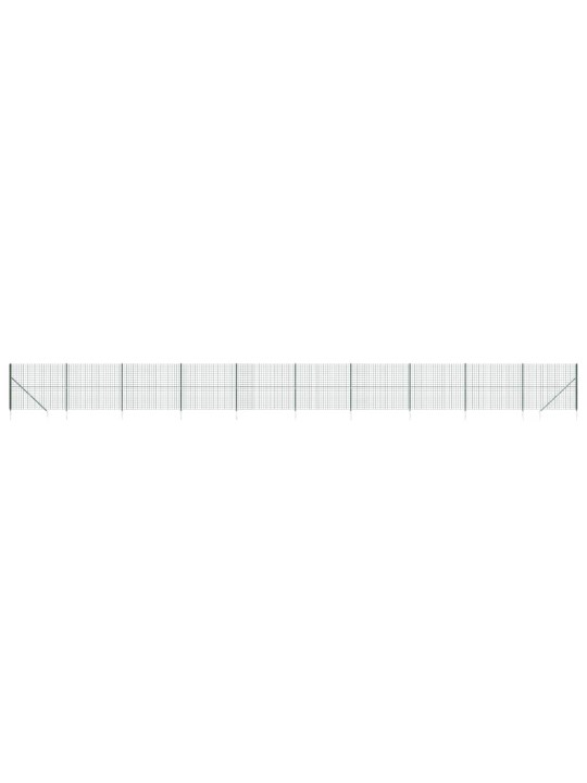 Drátěný plot s kotevními hroty zelený 1,6 x 25 m