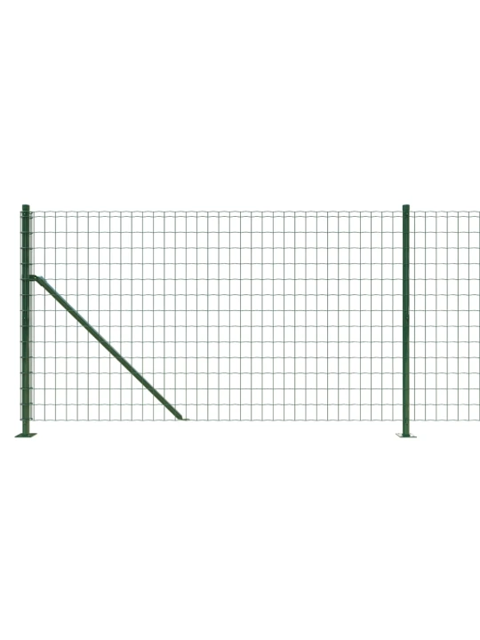 Drátěný plot s přírubami zelený 0,8 x 10 m