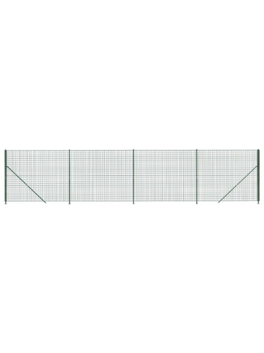 Drátěný plot s přírubami zelený 1,4 x 10 m