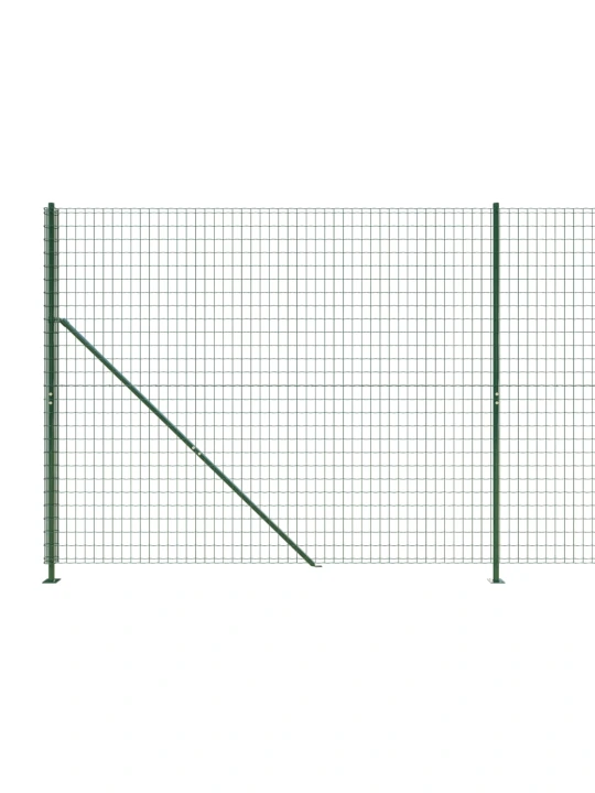 Drátěný plot s přírubami zelený 1,8 x 10 m