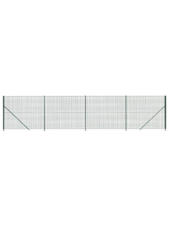 Drátěný plot s přírubami zelený 2,2 x 10 m