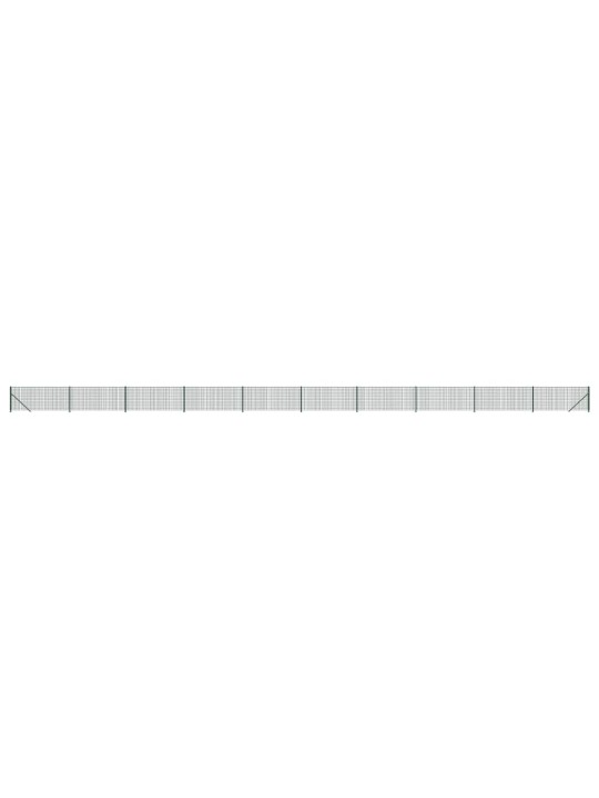 Drátěný plot s přírubami zelený 0,8 x 25 m