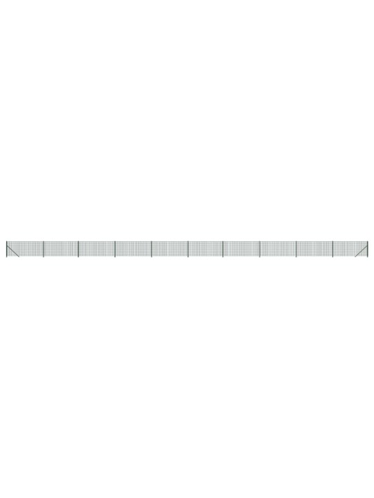 Drátěný plot s přírubami zelený 1,1 x 25 m