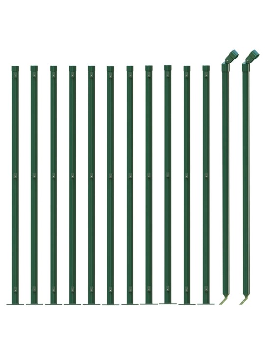Drátěný plot s přírubami zelený 1,1 x 25 m