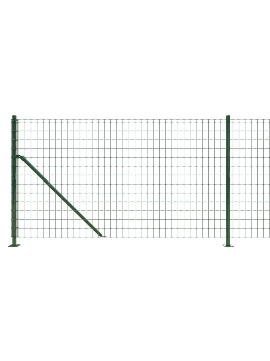 Drátěný plot s přírubami zelený 1,1 x 25 m