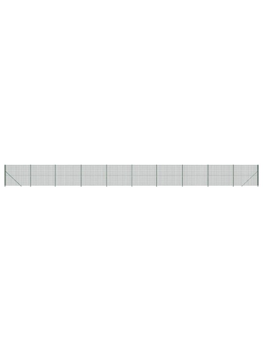Drátěný plot s přírubami zelený 1,4 x 25 m