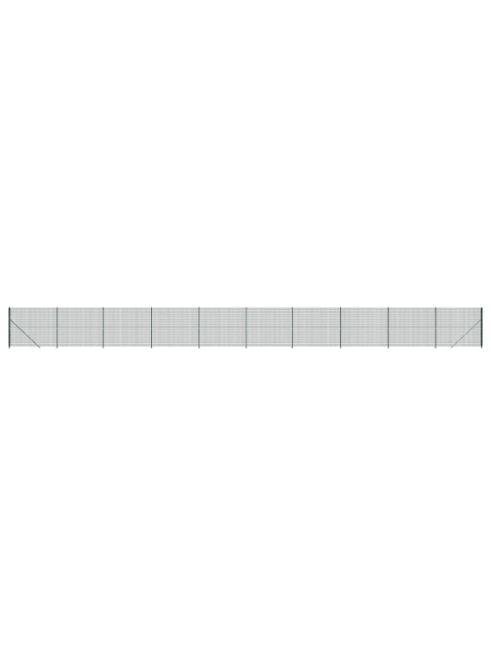 Drátěný plot s přírubami zelený 1,6 x 25 m