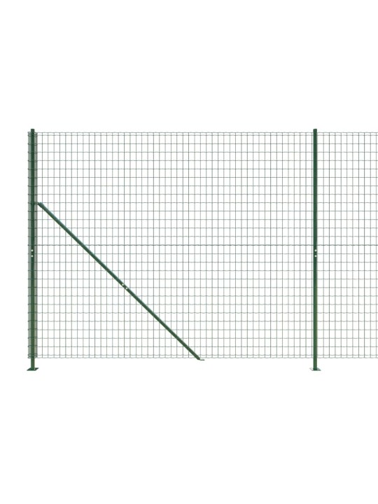 Drátěný plot s přírubami zelený 1,6 x 25 m