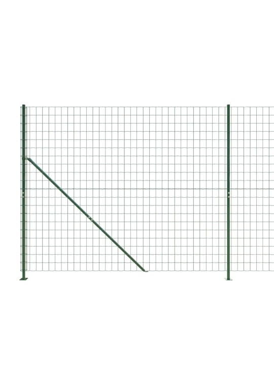 Drátěný plot s přírubami zelený 1,6 x 10 m