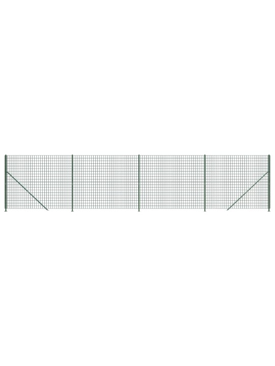 Drátěný plot s přírubami zelený 2 x 10 m