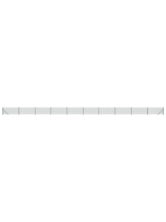 Drátěný plot s přírubami zelený 0,8 x 25 m
