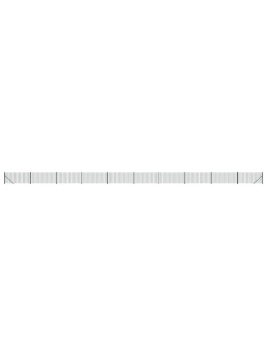 Drátěný plot s přírubami zelený 1,1 x 25 m