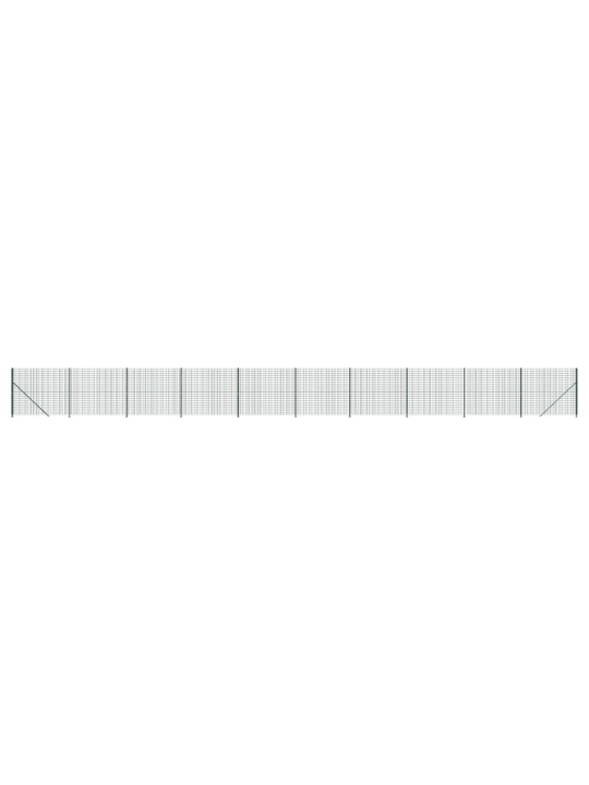 Drátěný plot s přírubami zelený 1,4 x 25 m