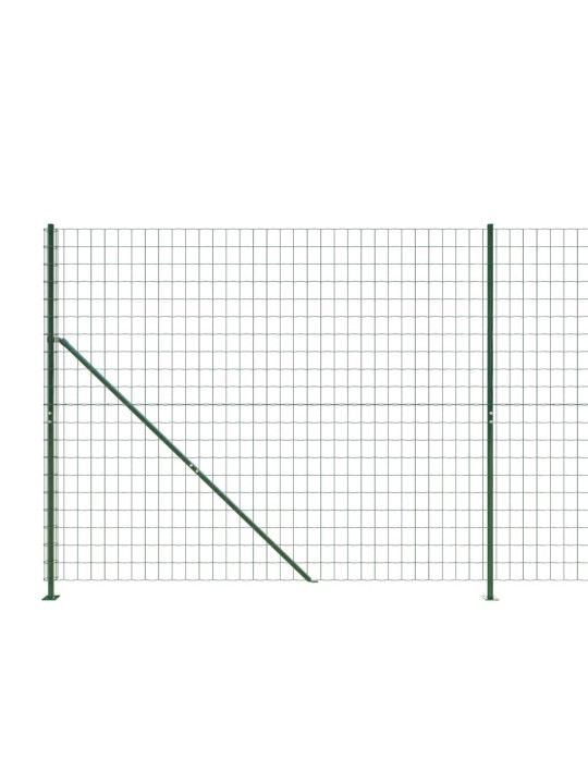 Drátěný plot s přírubami zelený 1,6 x 25 m