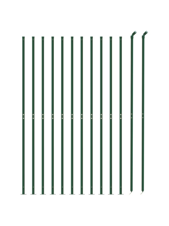 Drátěný plot s přírubami zelený 2,2 x 25 m