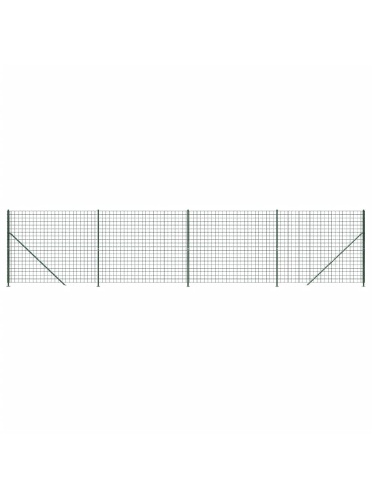 Drátěný plot s přírubami zelený 1,4 x 10 m