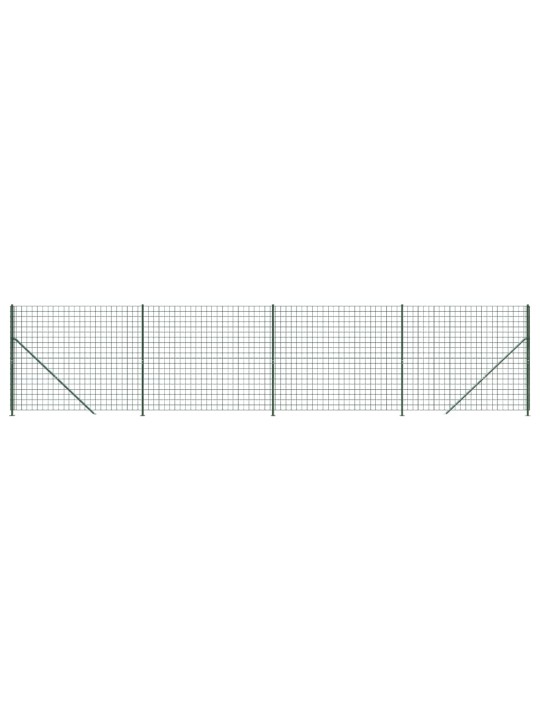 Drátěný plot s přírubami zelený 1,6 x 10 m