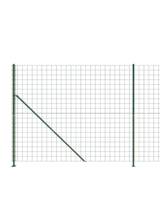 Drátěný plot s přírubami zelený 2,2 x 10 m