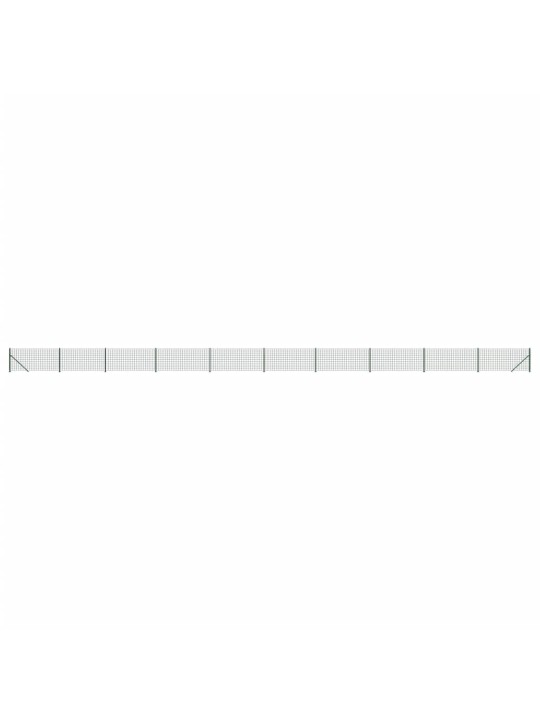 Drátěný plot s přírubami zelený 1,1 x 25 m