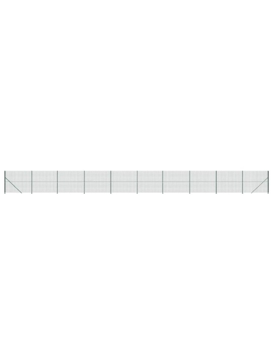 Drátěný plot s přírubami zelený 1,4 x 25 m