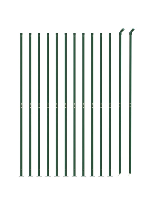 Drátěný plot s přírubami zelený 1,4 x 25 m