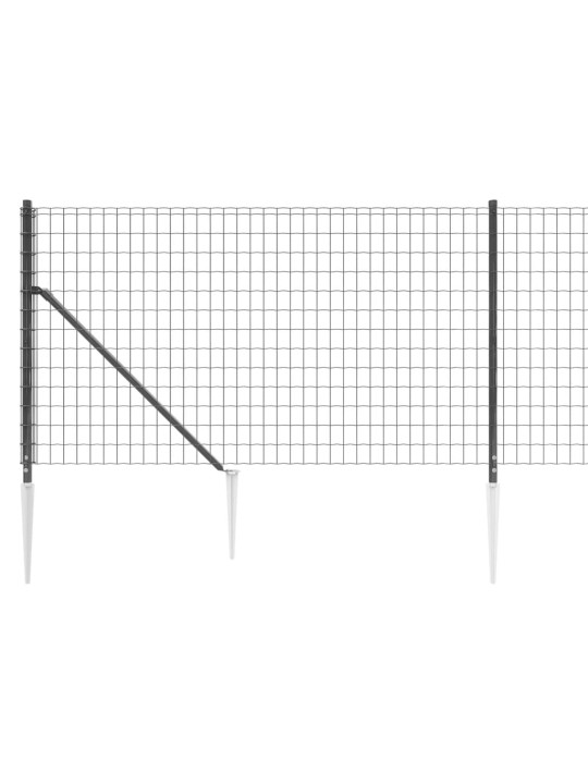 Drátěný plot s kotevními hroty antracitový 1 x 25 m