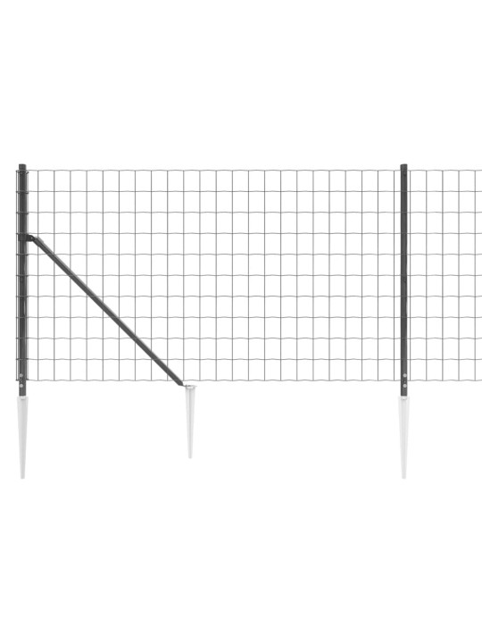 Drátěný plot s kotevními hroty antracitový 1 x 25 m