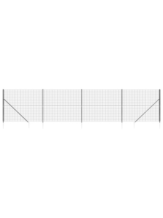 Drátěný plot s kotevními hroty antracitový 1,8 x 10 m