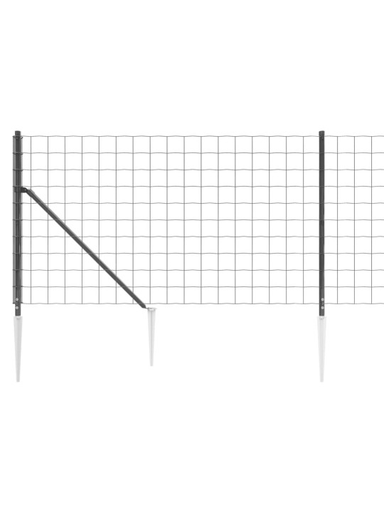 Drátěný plot s kotevními hroty antracitový 0,8 x 25 m