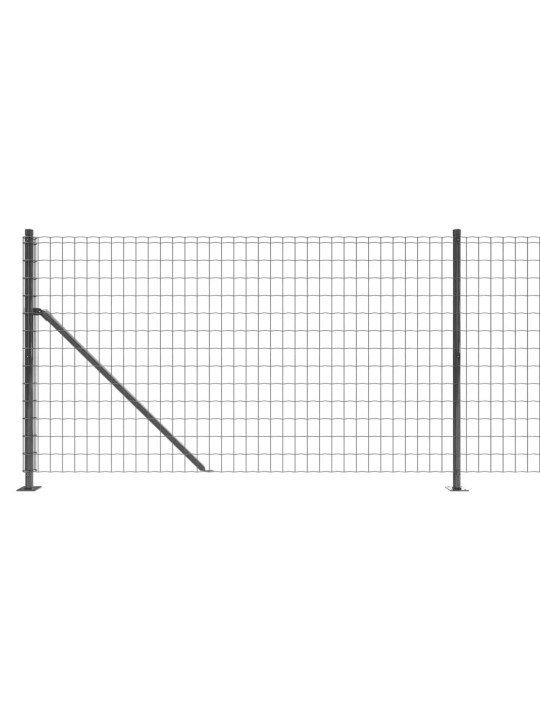 Drátěný plot s přírubami antracitový 1,1 x 10 m