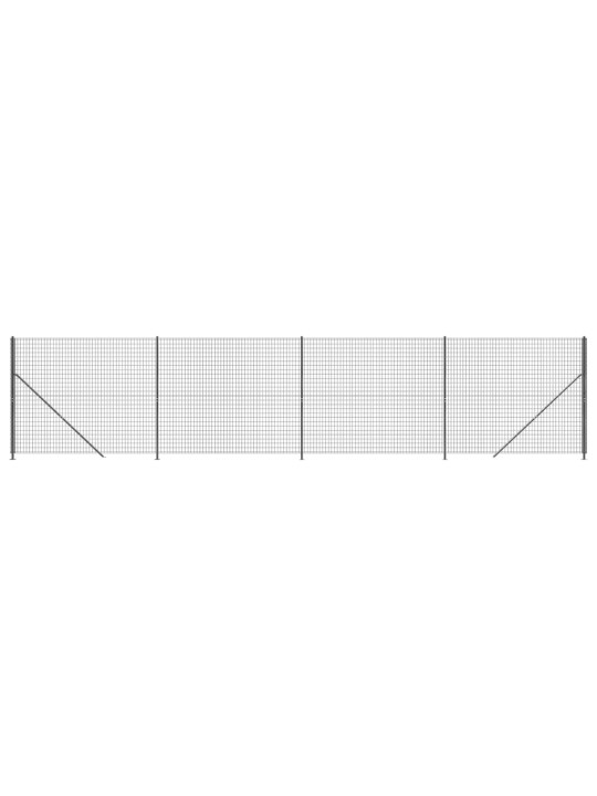 Drátěný plot s přírubami antracitový 1,6 x 10 m
