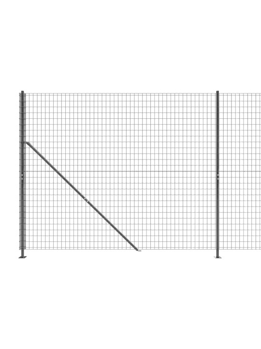 Drátěný plot s přírubami antracitový 2 x 10 m
