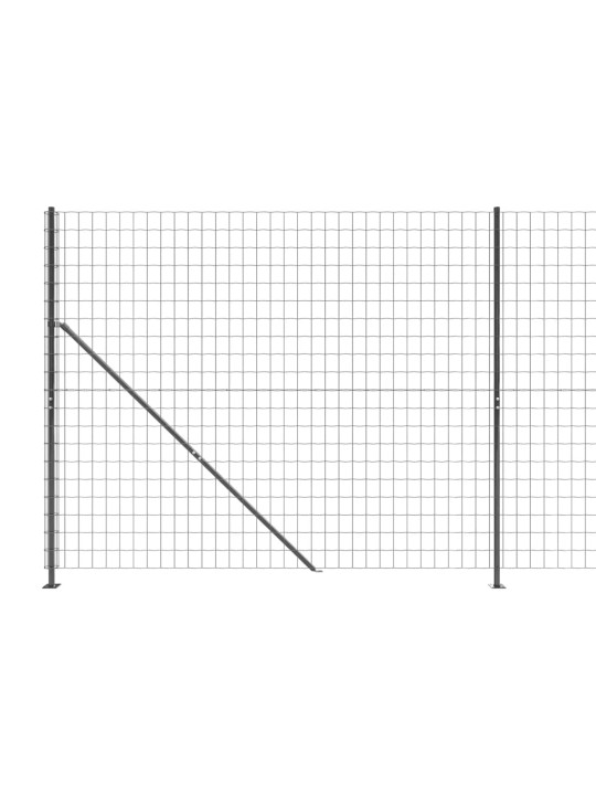 Drátěný plot s přírubami antracitový 1,6 x 10 m