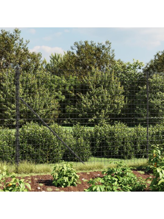 Drátěný plot s přírubami antracitový 1,6 x 25 m