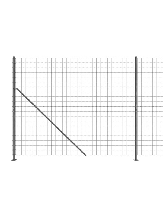 Drátěný plot s přírubami antracitový 2,2 x 25 m