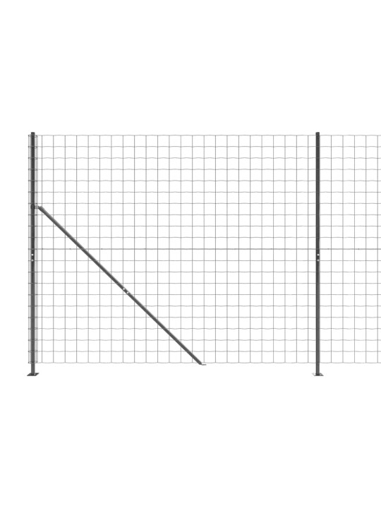 Drátěný plot s přírubami antracitový 1,6 x 25 m